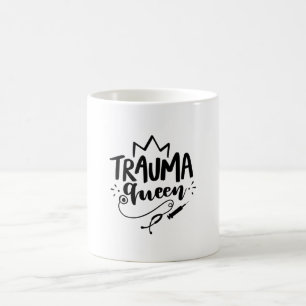 Caneca De Café Enfermeira Gift Trauma Queen
