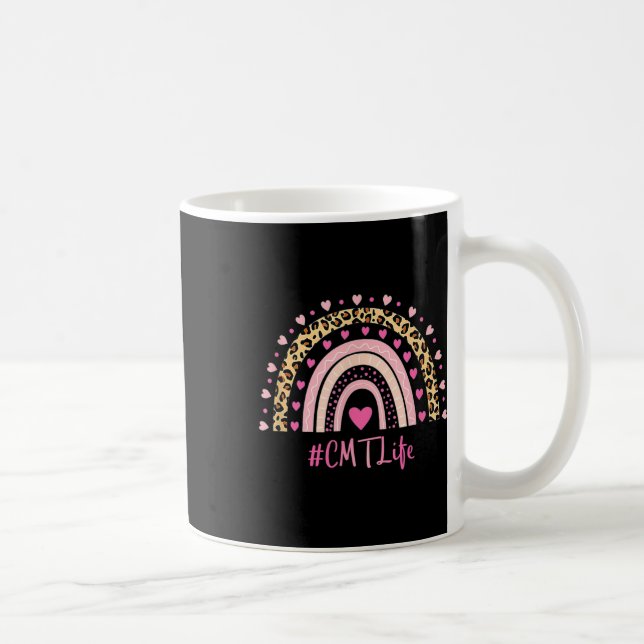 Caneca De Café Enfermeira Leopard Imprima Boho Rainbow Nurse Sema (Direita)