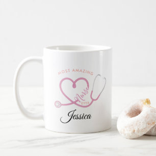 Caneca De Café Enfermeira Mais Incrível de Todos os Tempos Apre