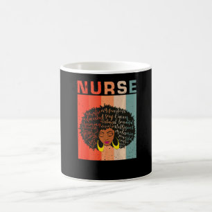Caneca De Café Enfermeira Melanina Educada Negra Mês da História