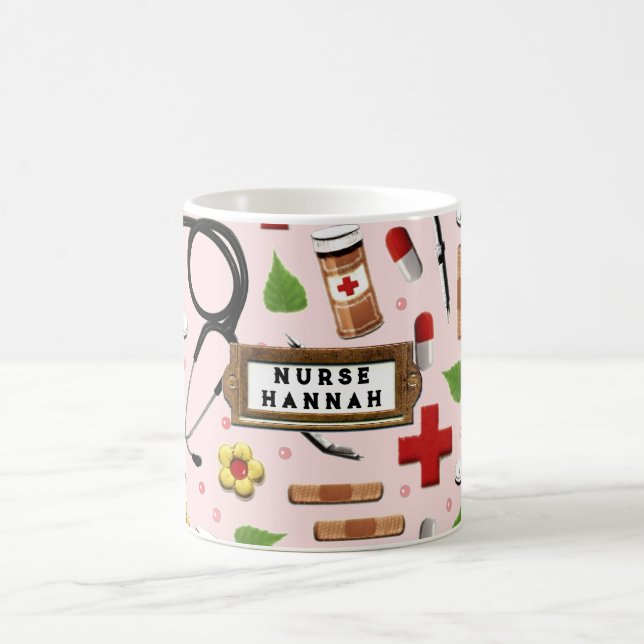 Caneca De Café Enfermeira - Mug de Café Personalizado (Centro)