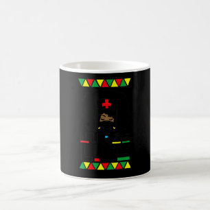 Caneca De Café Enfermeira Mulher Negra Afro Retro Legal História