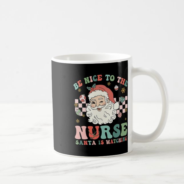 Caneca De Café Enfermeira Natal Seja Legal Para Os Papais noeis D (Direita)