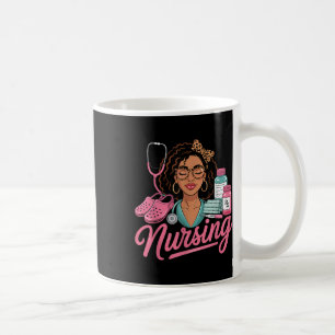 Caneca De Café Enfermeira negra de melanina afro história negra m