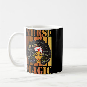 Caneca De Café Enfermeira negra forte afro ama melanina afro-amer