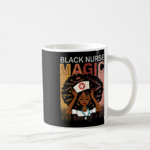 Caneca De Café Enfermeira Negra Magia Afro Melanin Rainha Negra
