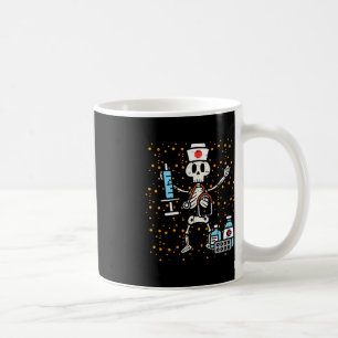 Caneca De Café Enfermeira Ortopédica Halloween Skeleton Scrub Cus
