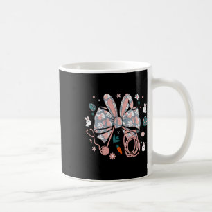 Caneca De Café Enfermeira páscoa Arco Coquette Stethoscope Bunny