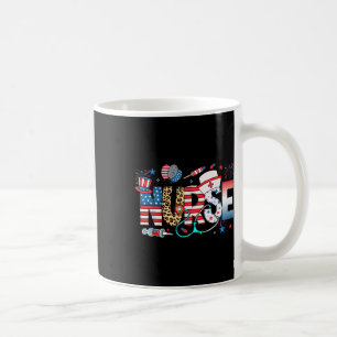 Caneca De Café Enfermeira Patriótica 4º De Julho Medicina De Band