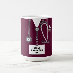 Caneca De Café enfermeira personalizada