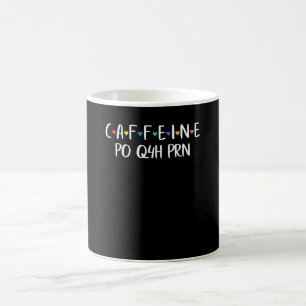 Caneca De Café Enfermeira Prática Licenciada Cafeína Po Q4h Prn