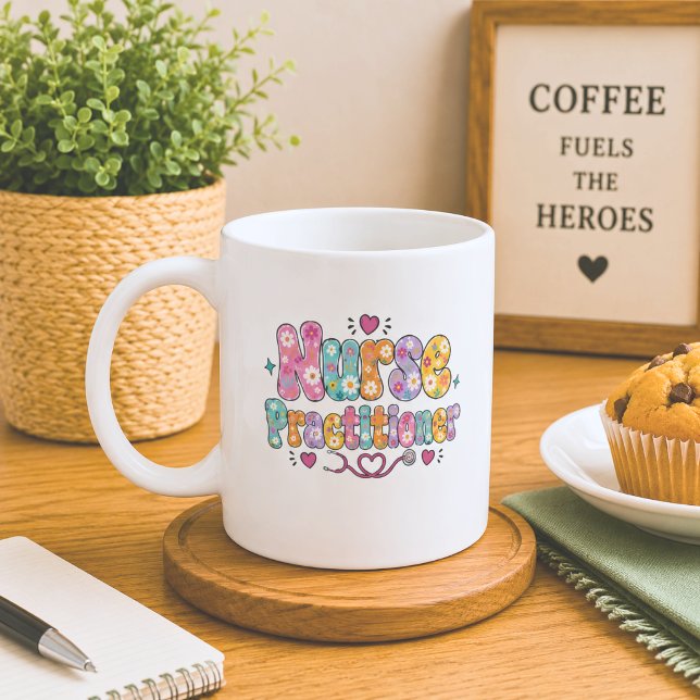 Caneca De Café Enfermeira Praticante Retrô  (Criador carregado)