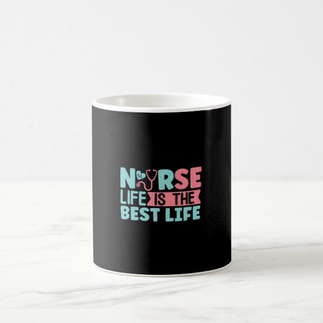 Caneca De Café Enfermeira Presente A Vida É A Melhor (Centro)