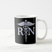 Enfermeira Registrada RN Silver Caduceus Cobra Pre