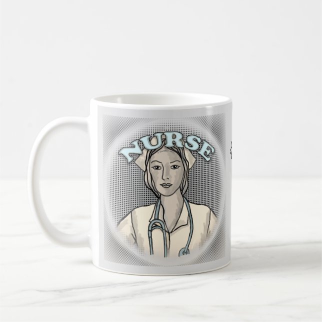 Caneca De Café Enfermeira retrô (Esquerda)