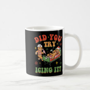 Caneca De Café Enfermeira Retro Uti De Natal Biscoito De Gengibre
