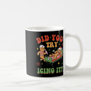 Caneca De Café Enfermeira Retro Uti De Natal Gingerbread Você Ten