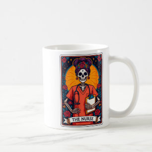 Caneca De Café Enfermeira Skeleton Tarot Card Enfermeira Enfermei