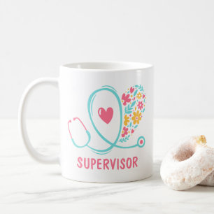 Caneca De Café Enfermeira Supervisor Presente Coffee Mug