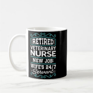 Caneca De Café Enfermeira Veterinária Aposentada Novo Emprego Esp