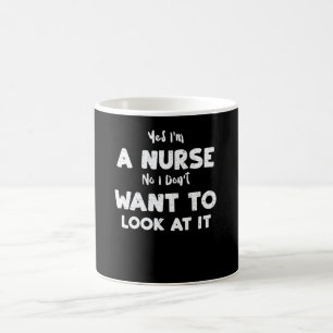 Caneca De Café Enfermeira Vida Sim Eu Sou Uma Enfermeira Não Quer