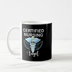 Caneca De Café Enfermeiras Certificadas de Enfermagem Angel CNA E