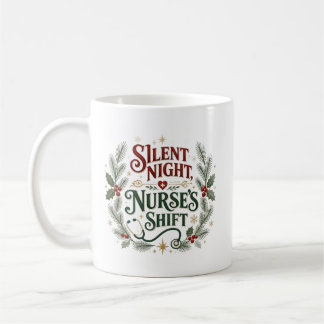 Caneca De Café Enfermeiras da Noite Silenciosa Turno de Natal
