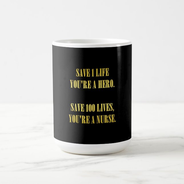 Caneca De Café Enfermeiras Engraçadas Salvam Vidas Piada (Centro)