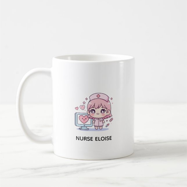 Caneca De Café Enfermeiras Fofas & Heróis da Saúde  (Esquerda)
