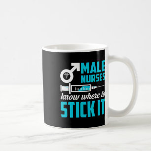 Caneca De Café Enfermeiras Masculinas Sabem Onde Ficar Engraçados