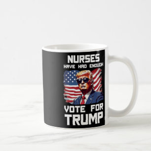 Caneca De Café Enfermeiras Pelo Trump Pro Republicano Patriótico