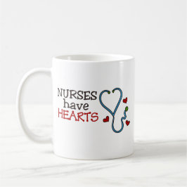 Caneca De Café Enfermeiras Têm Corações