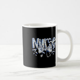 Caneca De Café Enfermeiro Arco Coquette Azul Estetoscópio Enferme