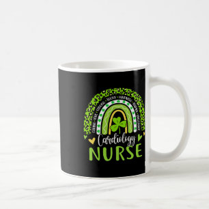 Caneca De Café Enfermeiro Cardíaco Dia de São Patrício Arco-Íris