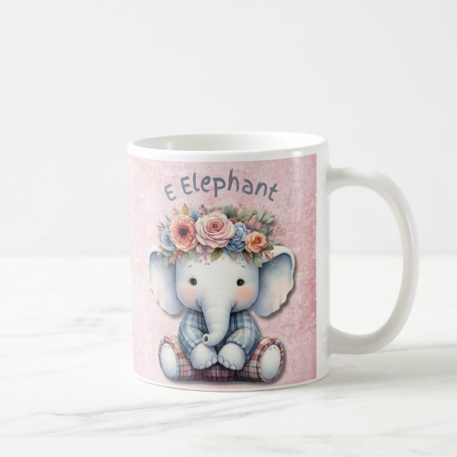 Caneca De Café Enfermeiro com a Elefante: Adorável Décor (Direita)