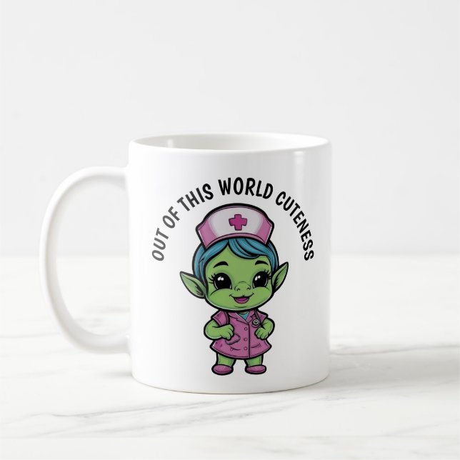 Caneca De Café Enfermeiro de Alienígena (Esquerda)