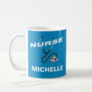 Caneca De Café Enfermeiro de Nome Personalizável