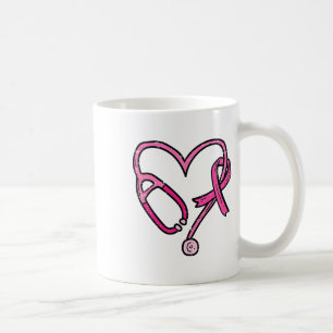Caneca De Café Enfermeiro-estetoscópio cor-de-rosa Enfermeiro Can