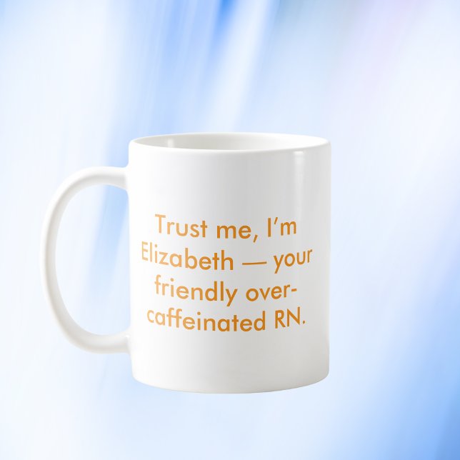 Caneca De Café Enfermeiro Personalizado RN com Nome Personalizado (Criador carregado)