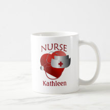 Enfermeiros Nome Enfermeira Coração Personalizada