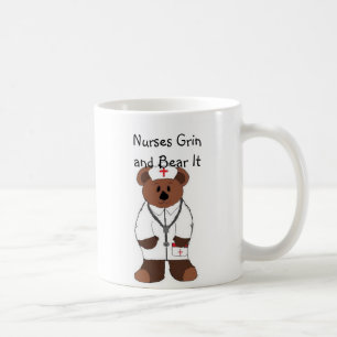 Caneca De Café Enfermeiros Sorriem e Suportam