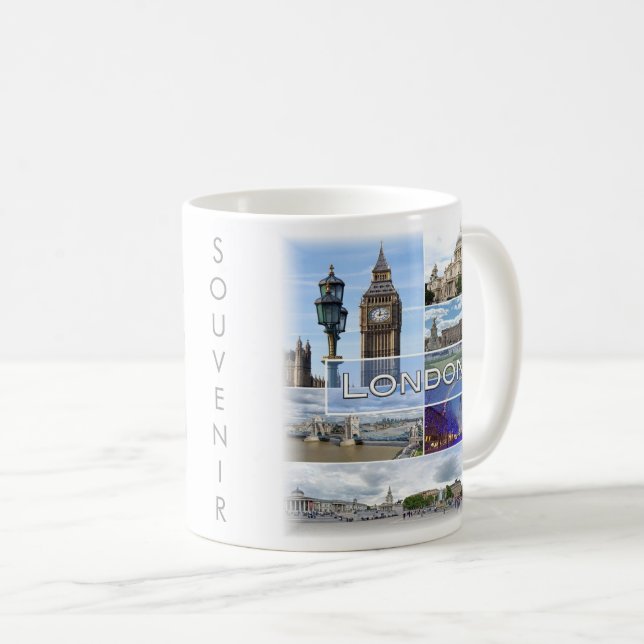 Caneca De Café ENG025 LONDRES, Big Ben, Westminster, (Frente Esquerda)