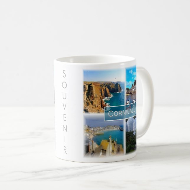 Caneca De Café ENG028 CORNWALL, Inglaterra, Europa, (Frente Esquerda)