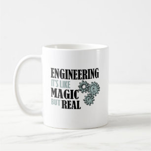 Caneca De Café Engenharia - É como Magia, mas Real