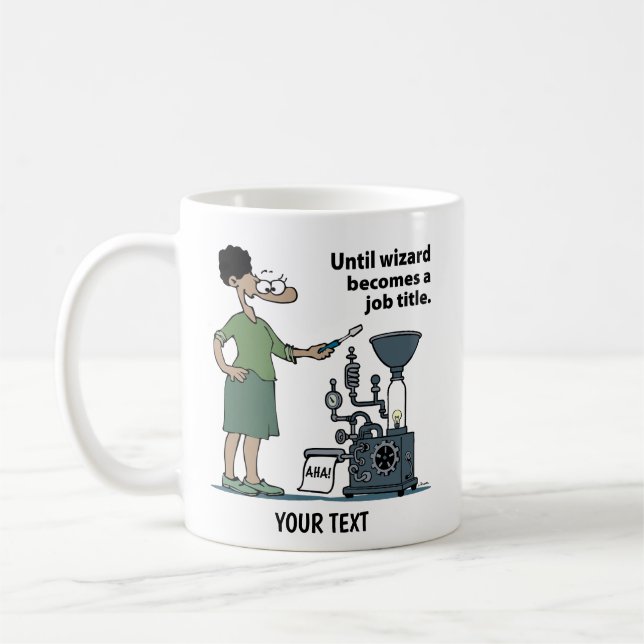 Caneca De Café Engenheira Desenho Animado Mulher (Esquerda)