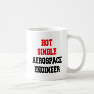 Caneca De Café Engenheiro Aeroespacial de Solteiro Quente
