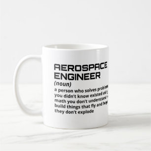 Caneca De Café Engenheiro Aeroespacial - Definição Engraçada B-1