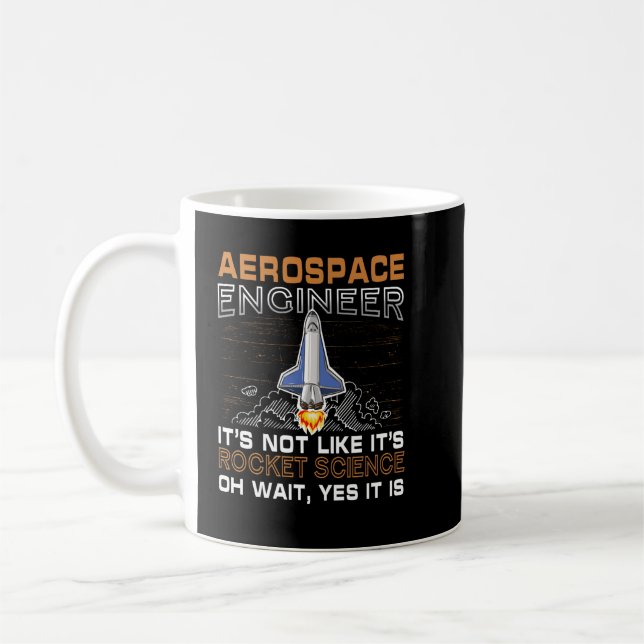 Caneca De Café Engenheiro Aeroespacial legal Para Mulheres Homens (Esquerda)