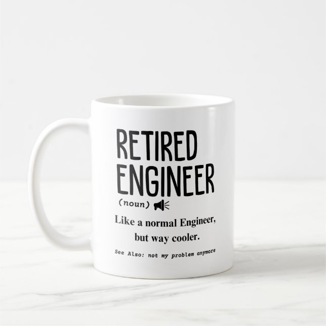 Caneca De Café Engenheiro aposentado (Esquerda)