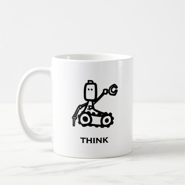 Caneca De Café Engenheiro Bot Think (Esquerda)